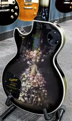 Epiphone - Adam Jones Les Paul Custom Art Collection: Julie Heffernan's ''Self Portrait as Not Dead Yet'' - Antique Silverburst 2